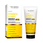 Dr. Sheth's Ceramide & Vitamin C Sunscreen SPF 50+ PA++++ In-Vivo Tested for Bright Skin (80g)