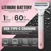 VGR 3-in-1 Lady Shaver Set for Women Body Nose & Ear Eyebrow Trimmer V-611 - Pink