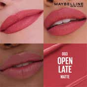 Maybelline New York Serum Lipstick (Matte) 8Hr Hydration + one-swipe bold color - 003 Open Late (4.5g)