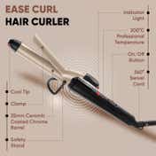 Vega Ease Curl Hair Curler for Women 25mm Barrel Hair Curling Iron, for Bouncy Curls & Waves (VHCH-02)