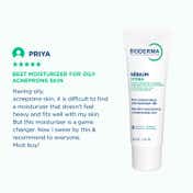 Bioderma Sebium Hydra Moisturizer for Oily, Acne-Prone Skin with Ceramides for 24H Hydration (40ml)
