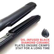 Alan Truman CRIMP Hair Styler with Ceramic Plates & Adjustable Temperature for Smooth Styling (1 Pc)