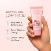 The Face Shop Rice Water Bright Foaming Cleanser Best Korean Face Wash for Even Tone Skin (50 ml)