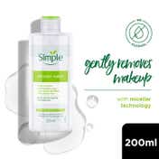 Simple Kind To Skin Micellar Cleansing Water with Vitamin B3 Gently Removes Makeup (200 ml)