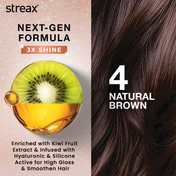 Streax Gel Hair Color for Women - Natural Brown 4 (150 ml)
