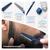 LetsShave Beard Pen Styler & Trimmer - White, Blue (3Pcs)