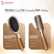 Majestique Golden Antistatic Hair Brush Set (2 pcs)