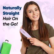 Vega Mini Hair Straightener Brush-Natural Straight in Few Min for Women 2 Heat Settings (VHSB-05)