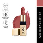 Lakme Rouge Bloom Powder Matte Bullet - Nude Nectar (4 g)