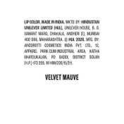 Lakme 9To5 Hya Glam Plump+Shine Clickstick, Hyaluronic Acid & Ceramides - Velvet Mauve (2.1 g)
