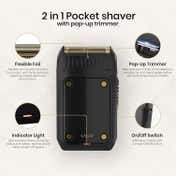VGR V-353 Foil Shaver for Men with Pop-Up Trimmer 60Min Runtime 2-Year Warranty - Black