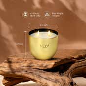 Seva Home Heirloom Classic Bloom Gold Candle