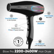 VEGA Blow Pro 2400W Hair Dryer with Comb Concentrator & Diffuser Nozzles (VHDP-05)