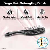Vega Detangling Brush for Women, Men & Children, Wet & Dry Use (DTB-02)