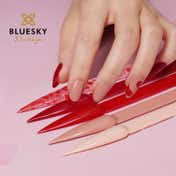 BLUESKY Queen Of Hearts Gel Top Coat with Red Heart Pieces (10 ml)