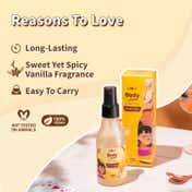 Plum BodyLovin' Smokin' Vanilla Body Mist|Long Lasting Sweet & Spicy Vanilla Scent For Women (150ml)