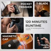 VGR V-932 Pocket Hair & Beard Trimmer for Men 600mAh Battery 120-Min Runtime LED Display