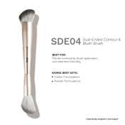 PAC SDE 04 Dual Ended Contour & Blush Brush - Ergonomic Design Ultra Soft Bristles Vegan (1 pc)