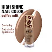 Lakme 9 to 5 Overtime Shine Nail Polish Coffee Edit - 06 Caramel Drizzle (6 ml)