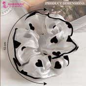 Majestique Organza Silk Scrunchies Fluffy Hair Bands (3 pcs)