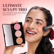 Pilgrim 3-in-1 Face Palette Blush, Highlighter & Contour - Soft Elegance (12 g)