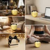 Seva Home Heirloom Classic Bloom Gold Candle