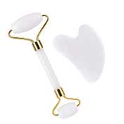 SEMINO Pearl White Gua Sha Facial Tools Set - White (2 pcs)