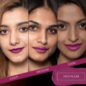 Faces Canada Weightless Matte Lipstick, Pigmented and Hydrated Lips - Hot Plum 24 (4.5 g)