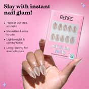 RENEE Stick On Nails - Cat Eye Nail 06 (Pack of 30)