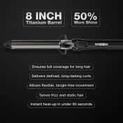 Ikonic Professional Curling Tong CT-25 -2.0, Advance Titanium Barrel, Reduces Frizz and Static 1's