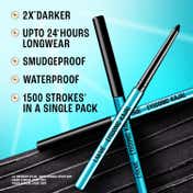 Lakme 9 to 5 Eyeconic Kajal Twin Pack Lasts upto 24hrs - Deep Black (2 pcs)