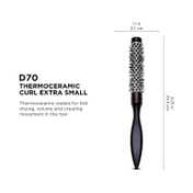 Denman Extra Small Hot Curl Brush 16mm D70 - Black & White