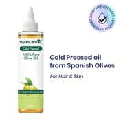 WishCare 100% Pure Cold Pressed Olive Oil for Dry and Frizzy Hair and Glowing Skin (200 ml)