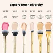MARS Artist's Arsenal Angular Buffing Brush Golden (1 pc)