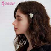 Majestique Pearl Stone Embellished Hair Tic Tac Clips in Mixed Designs (10 pcs)