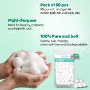 Vega Cotton Balls for Makeup Remover, Multi Purpose Use CB-01 (50 pcs)
