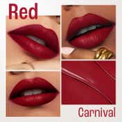 Lakme Bejewel 3D Matte Slim Bullet Lipstick with Vitamin E for Hydrated Lips - Red Carnival (3.4 g)