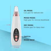 SEMINO Professional Blackhead Remover Dermasuction Machine With 6 Nozzles - White