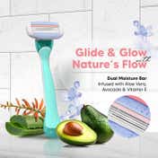 LetsShave Evior 3 Sensitive Razor for Women  1 Handle 1 Blade Smooth Full Body Shave