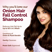 Mamaearth Onion Shampoo with Onion & Plant Keratin For Hair Fall Control (400ml)