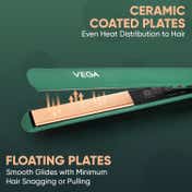 Vega Salon Smooth Hair Straightener for Women Green (VHSH-42)