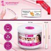 Majestique Bold & Thick Cotton Swabs Ear Buds Box (300 pcs)