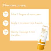 WishCare Vitamin C Pure Glow Brightening Sunscreen for Dry Skin - SPF50 PA++++In-Vivo Tested (50 ml)