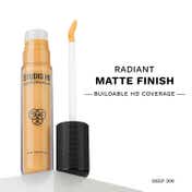 PAC Studio HD Liquid Concealer Radiant Matte Longwear Buildable Coverage - HD Deep 300 (8 ml)