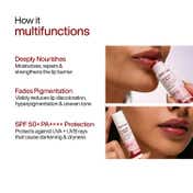 WishCare Tinted Ceramide Lip Balm with SPF50 PA++++ Kojic Acid & Niacinamide - Blush Red (5 g)