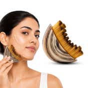 GUBB Gua Sha Lymphatic Brush For Face & Neck - Brown