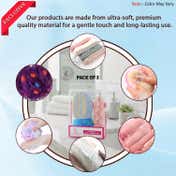Majestique Bath & Shower Combo - Bath Sponge Bath Belt & Body Scrubber (3 pcs)
