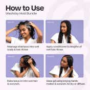 Manetain Washday Bundle Shampoo, Hard Hold Gel, Leave in conditioner & Conditioner (4 pcs)