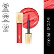 Lakme Glitterati Lip Glaze with Vegan Collagen for Glossy Lips - 101 Scarlet Spritzer (5 ml)