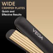 Vega Classic Hair Crimper with Ceramic Coated Plates (VHCR-01) Black (1 pc)